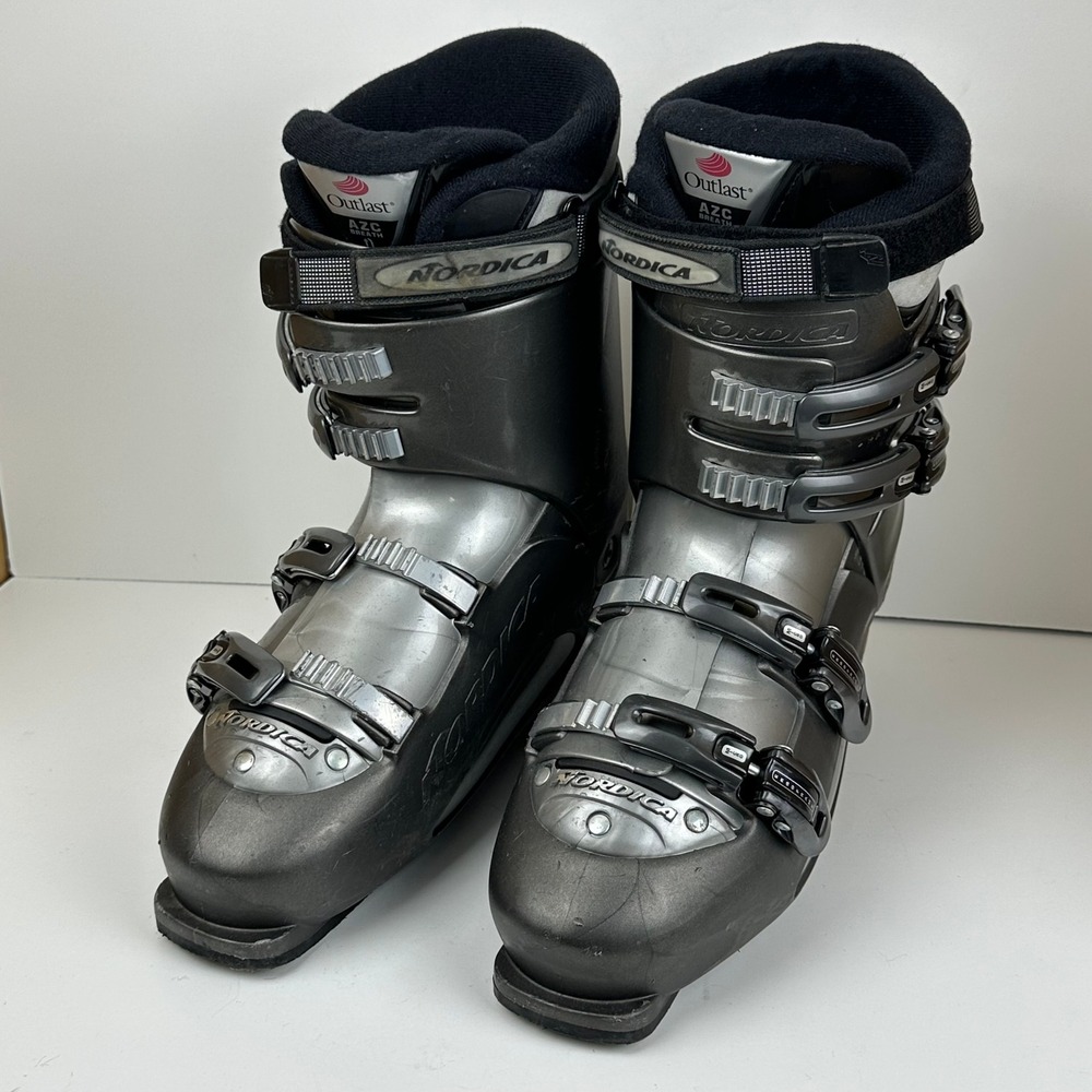 Nordica Exopower Trend 07 Ski Boots Grey Metallic 12.5/ 30.5 All Mountain Alpine